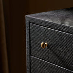 Fiona Black Raffia Tall Dresser | shipping 10/9/2025