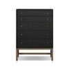 Fiona Black Raffia Tall Dresser | shipping 10/9/2025