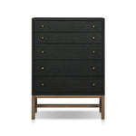 Fiona Black Raffia Tall Dresser | shipping 10/9/2025