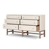 Fiona Ivory Painted Raffia 6 Drawer Dresser | shipping 10/25/2025