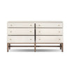 Fiona Ivory Painted Raffia 6 Drawer Dresser | shipping 10/25/2025