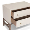 Fiona Ivory Painted Raffia Nightstand | shipping 10/25/2025
