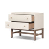Fiona Ivory Painted Raffia Nightstand | shipping 10/25/2025