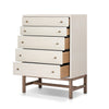 Fiona Ivory Painted Raffia Tall Dresser | ready to ship!