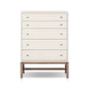 Fiona Ivory Painted Raffia Tall Dresser | ready to ship!