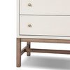 Fiona Ivory Painted Raffia Tall Dresser | ready to ship!