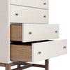 Fiona Ivory Painted Raffia Tall Dresser | ready to ship!