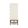 Fiona Ivory Painted Raffia Tall Dresser | ready to ship!