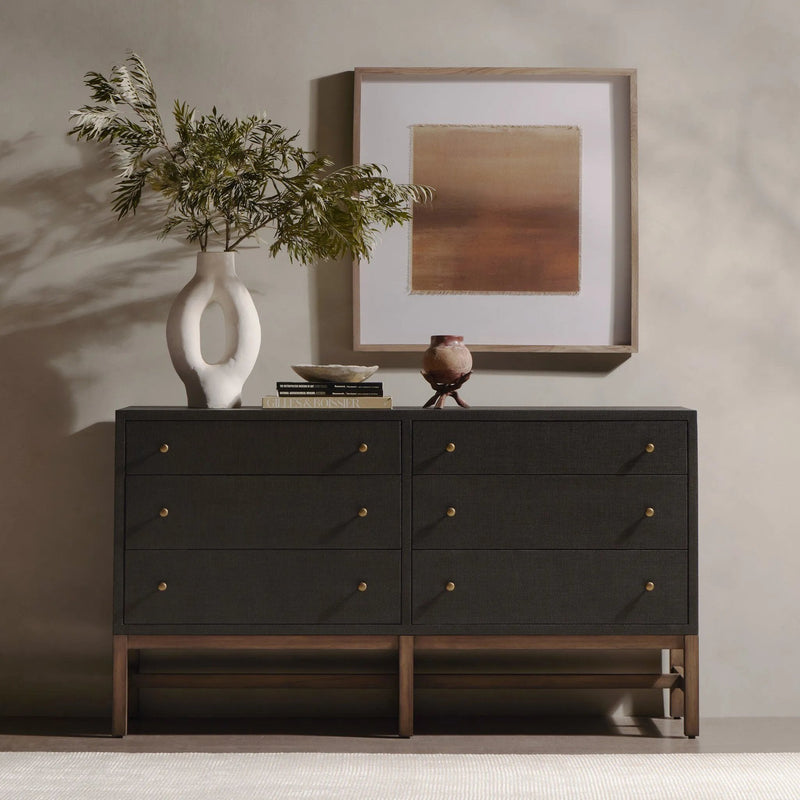 Fiona Russet Mahogany 6 Drawer Dresser | ready to ship!