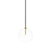 Glass Burnished Brass Clear Glass Globe Medium Pendant | ready to ship!