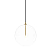 Glass Burnished Brass Clear Glass Globe Large Pendant | ready to ship!
