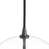 Glass Black Gunmetal Clear Glass Globe Large Pendant | ready to ship!