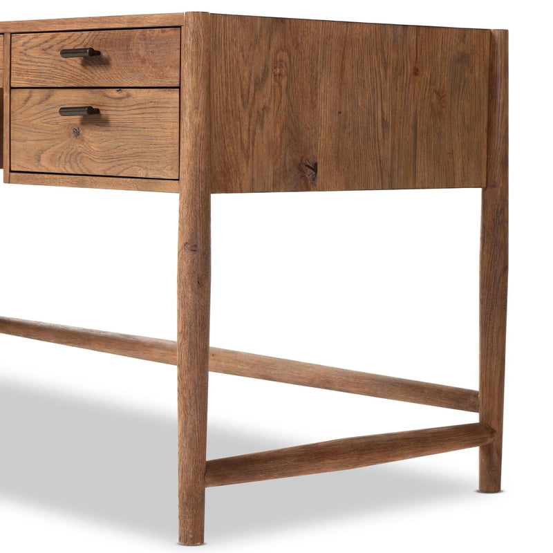 Glenview Weathered Oak Veneer Desk | ready to ship!