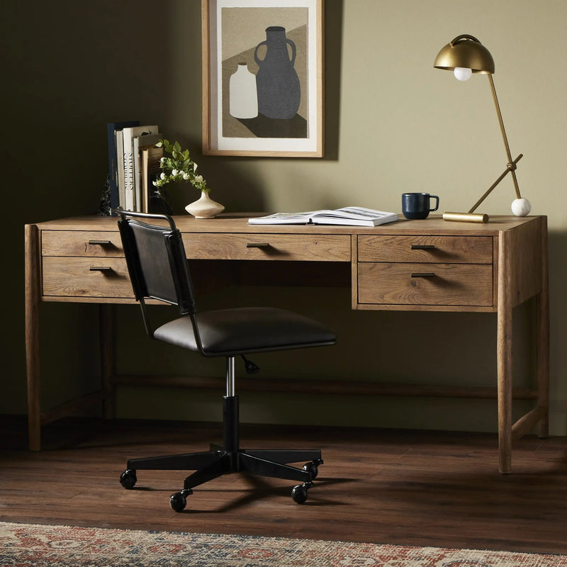 Glenview Weathered Oak Veneer Desk | ready to ship!