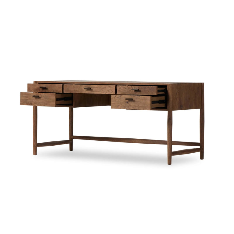 Glenview Weathered Oak Veneer Desk | ready to ship!