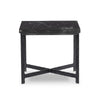 Hammered Charcoal Marble Iron End Table | ready to ship!