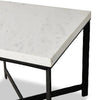 Hammered White Marble Iron End Table | ready to ship!