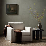 Hampton Creme Slipcover Swivel Chair | ready to ship!