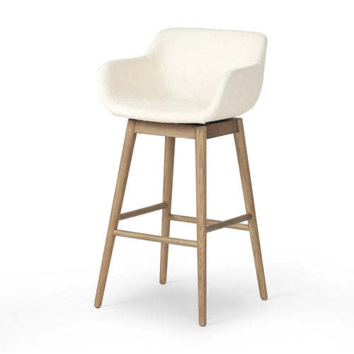 Hannah Kerbey Ivory Swivel Bar + Counter Stool