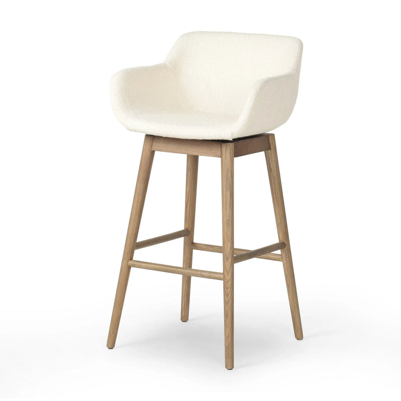 Hannah Kerbey Ivory Swivel Bar + Counter Stool