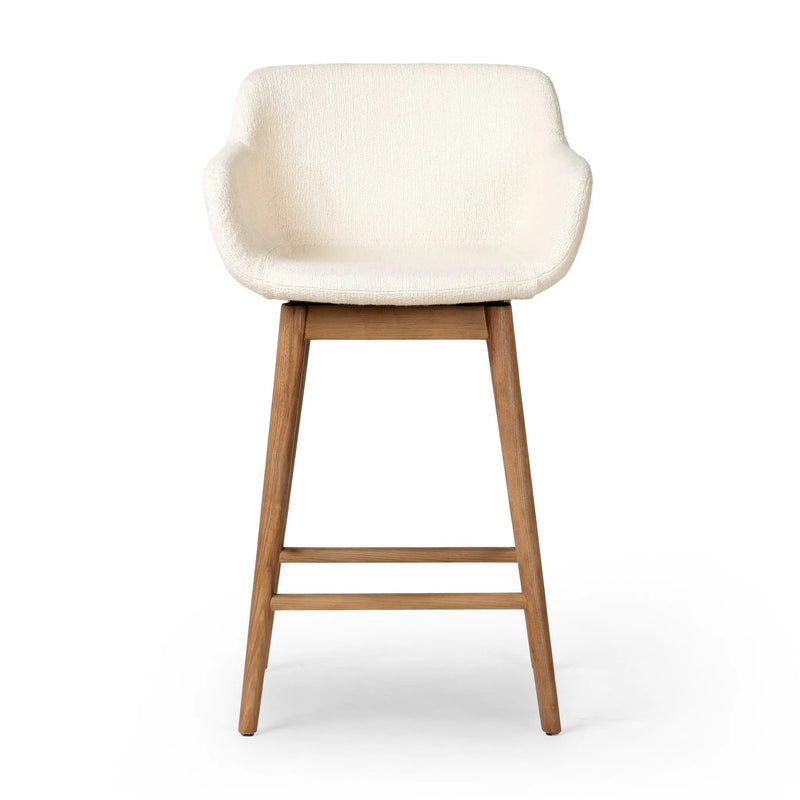 Hannah Kerbey Ivory Swivel Bar + Counter Stool
