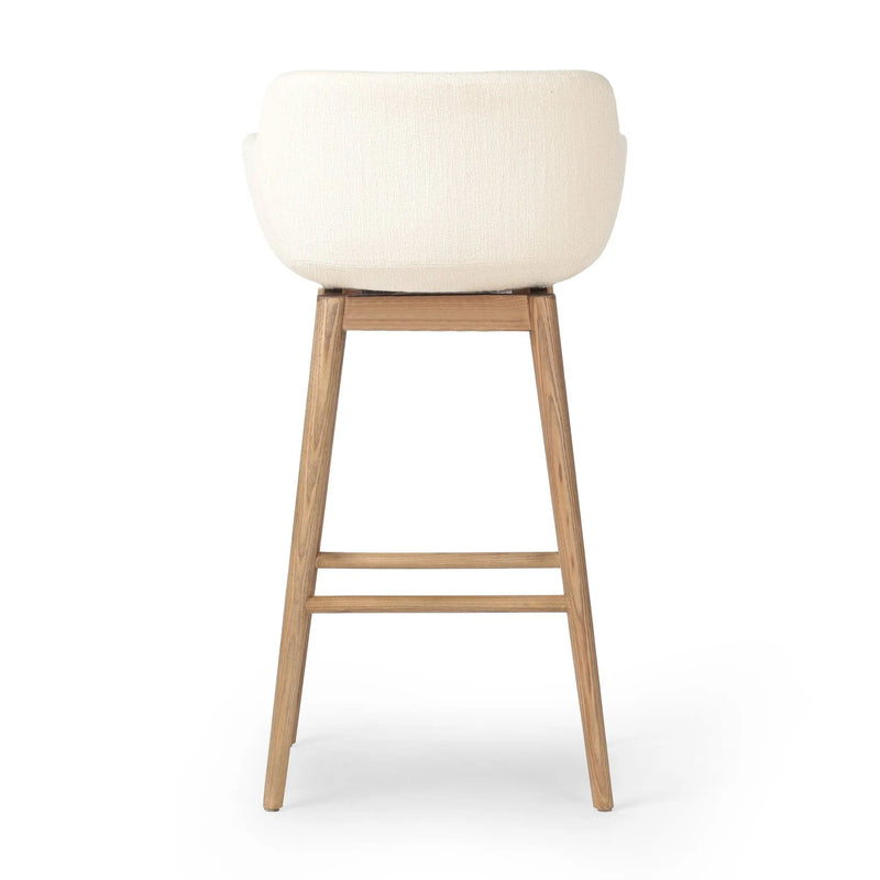 Hannah Kerbey Ivory Swivel Bar + Counter Stool