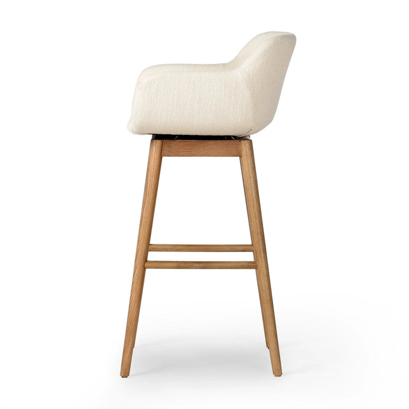 Hannah Kerbey Ivory Swivel Bar + Counter Stool