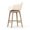 Hannah Kerbey Ivory Swivel Bar + Counter Stool