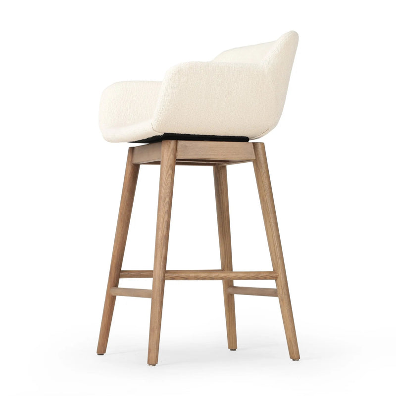 Hannah Kerbey Ivory Swivel Bar + Counter Stool