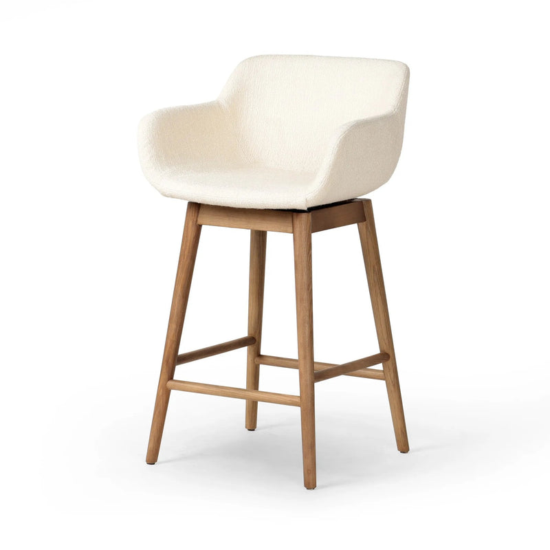 Hannah Kerbey Ivory Swivel Bar + Counter Stool