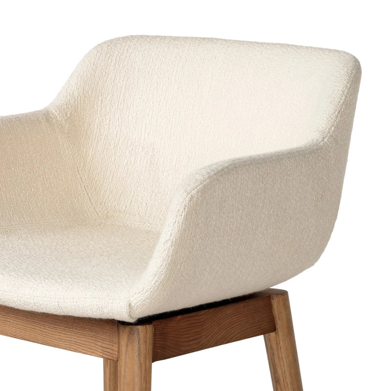 Hannah Kerbey Ivory Swivel Bar + Counter Stool