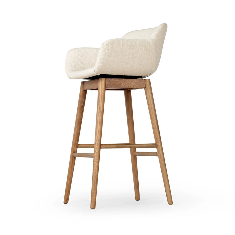 Hannah Kerbey Ivory Swivel Bar + Counter Stool