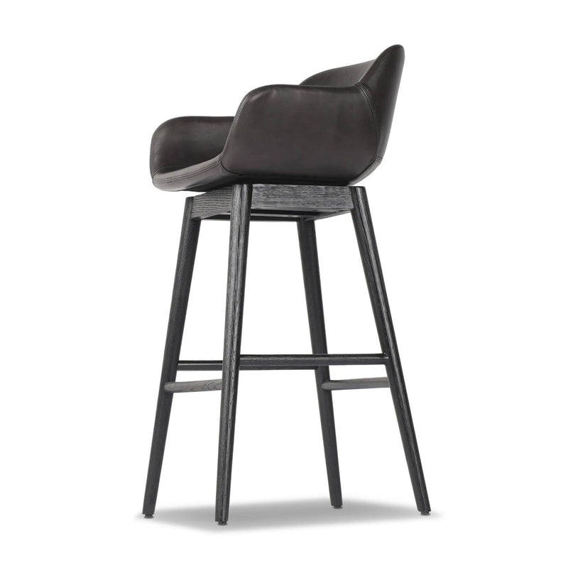 Hannah Sonoma Black Swivel Bar + Counter Stool