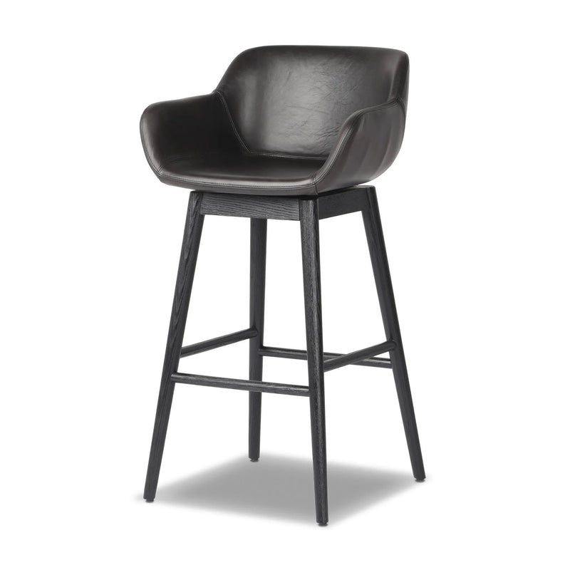 Hannah Sonoma Black Swivel Bar + Counter Stool