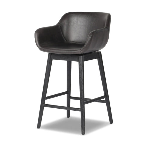 Hannah Sonoma Black Swivel Bar + Counter Stool