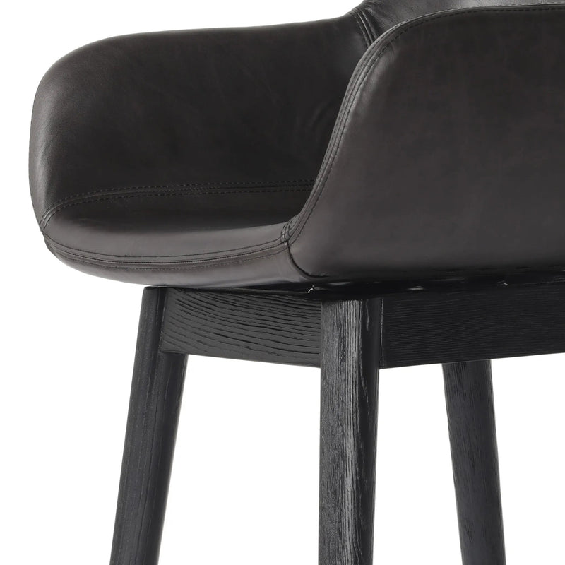 Hannah Sonoma Black Swivel Bar + Counter Stool