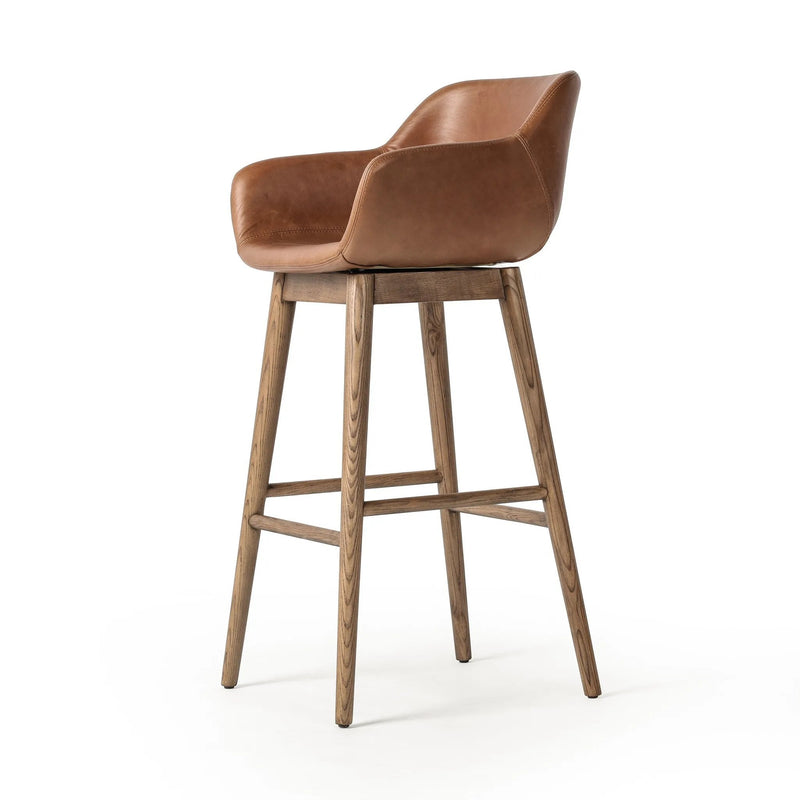 Hannah Sonoma Chestnut  Swivel Bar + Counter Stool | shipping 8/6/2025