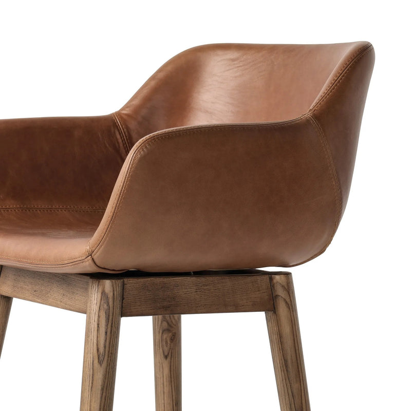 Hannah Sonoma Chestnut  Swivel Bar + Counter Stool | shipping 8/6/2025