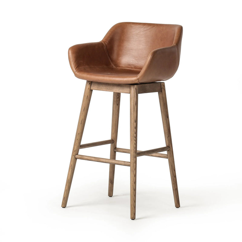 Hannah Sonoma Chestnut  Swivel Bar + Counter Stool | shipping 8/6/2025