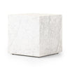 Reina Carrara Marble End Table | ready to ship!
