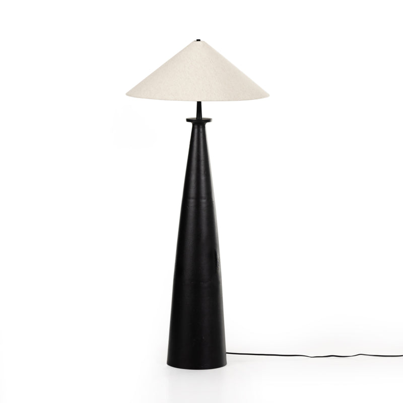 Innes Matte Black Tapered Shade Floor Lamp | ready to ship!