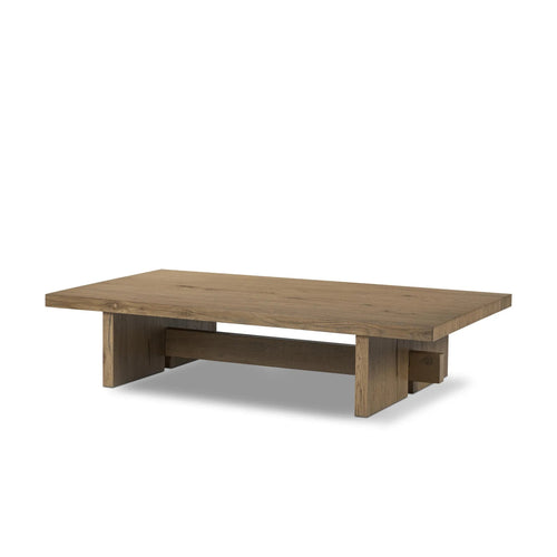 Isaac Rubbed Light Oak Coffee Table | shipping 6/27/2025