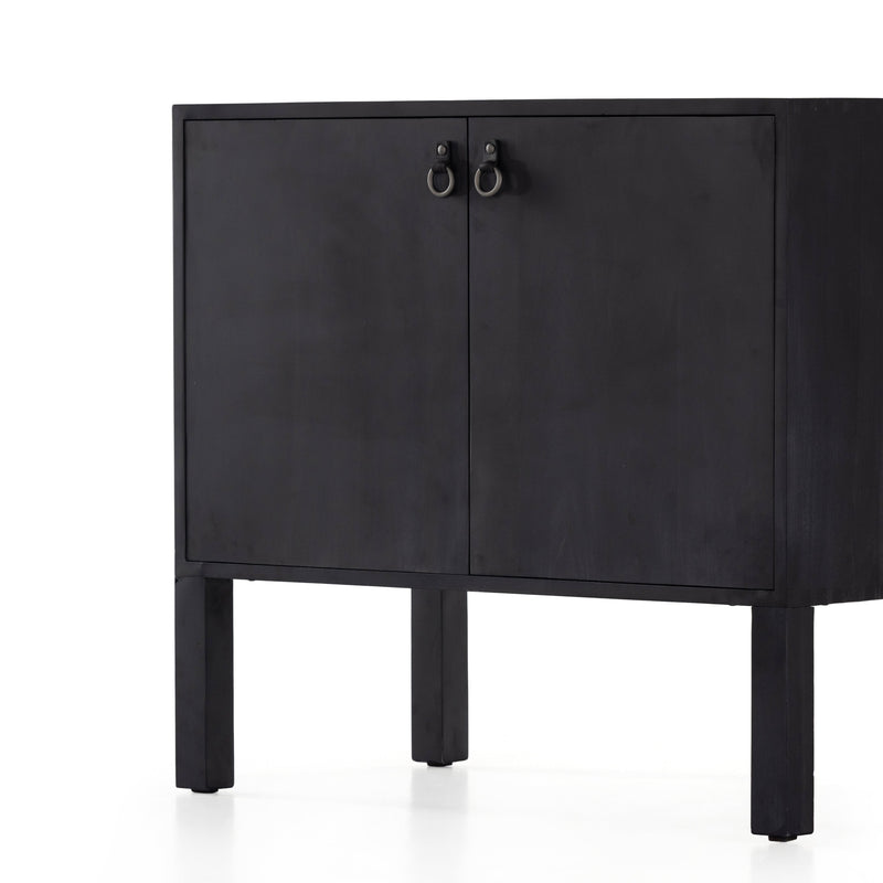 Isador Black Wash Poplar Bar Cabinet | shipping 6/15/2025