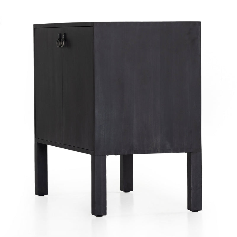 Isador Black Wash Poplar Bar Cabinet | shipping 6/15/2025