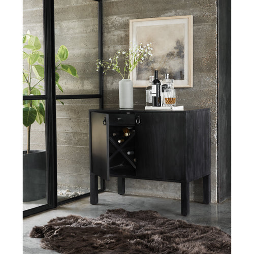 Isador Black Wash Poplar Bar Cabinet | shipping 6/15/2025