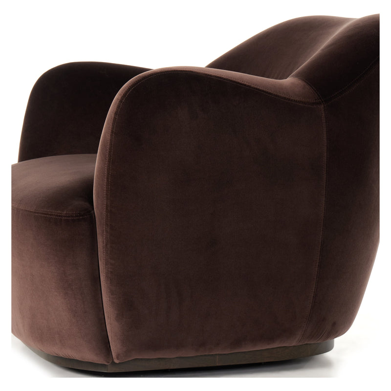 Julius Surrey Cocoa Swivel Chair | shipping 5/26/2025