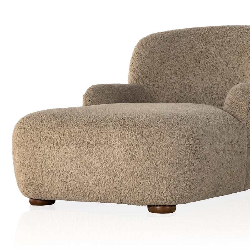 Kadon Sheepskin Camel Chaise Lounge | ready to ship!