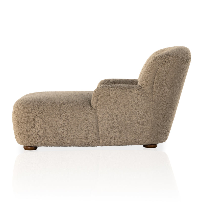 Kadon Sheepskin Camel Chaise Lounge | ready to ship!