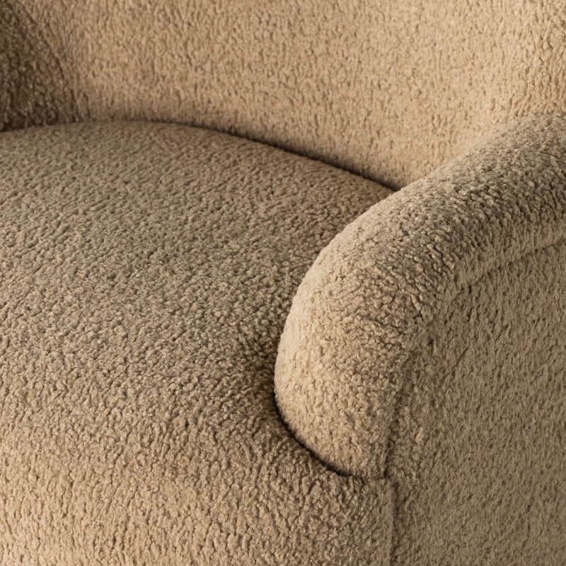 Kadon Swivel Chair in Sheepskin Camel | ready to ship!