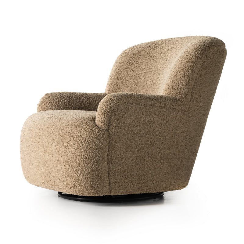 Kadon Swivel Chair in Sheepskin Camel | ready to ship!